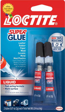 Super Glue Liquid Clear 0.07 Fl Oz Tube 2 Pack for Plastic Wood Metal Crafts
