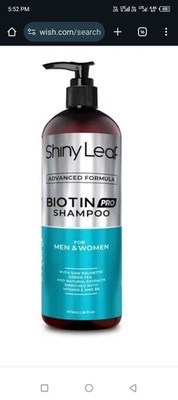 Biotin Pro Shampoo For Hair Growth with DHT Blockers No SLS/Parabens 16oz