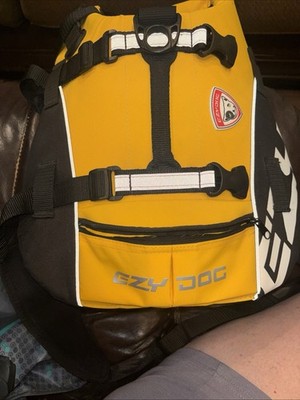 EzyDog Small  Dog Life Jacket Preserver Adjustable Floatation Premium Yellow EUC