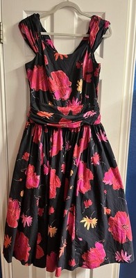 Fabulous Vintage 1980s Laura Ashley Floral Party Dress Size 14
