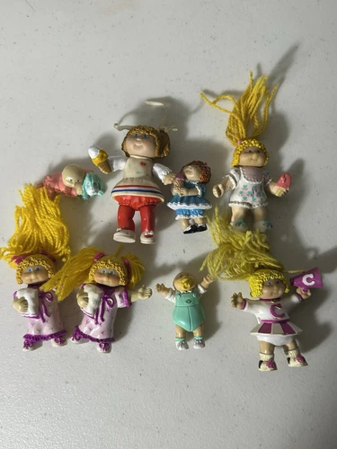 Lot Of Vintage Cabbage Patch Mini Dolls Figurines Collectibles Girl Baby Cheer