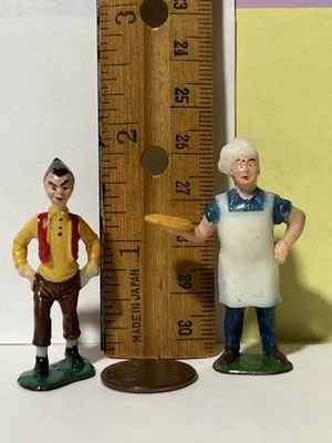 Marx Fairykins Simple Simon & Pie Man plastic figures Nursery Rhyme characters - Image 1 of 4