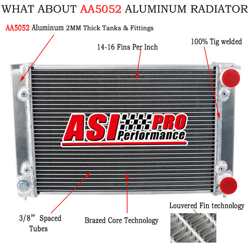 2-Rangées Aluminium Radiateur Pour VW Golf MK1 MK2 Cabriolet Scirocco Corrado FR - Photo 1/12