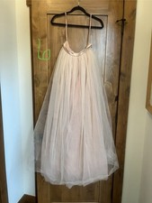 Pink Tulle Layered Midi Tutu Skirt Elastic Waist Women's Size