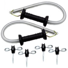 2 Set of Electric Fence Spring Gate Handles Kit, Electric Fence Handle Set wi...