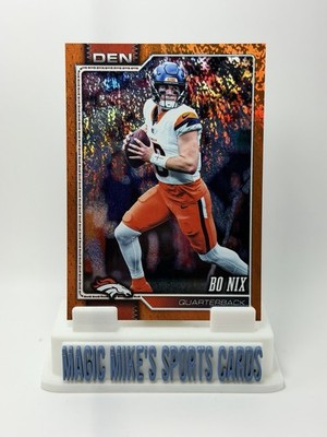 Bo Nix 2026 Topps Flagship 58 Orange Holo Foil /25 Broncos Color & Jersey# Match