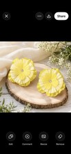 Elegant Handmade Sunshine Sparkle Flower Hair Clip Set For Girls Or Women