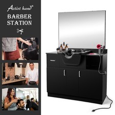 HeavyDuty Backwash Washing Station Shampoo Bowl Sink Salon Spa Mirror,USB,P Trap