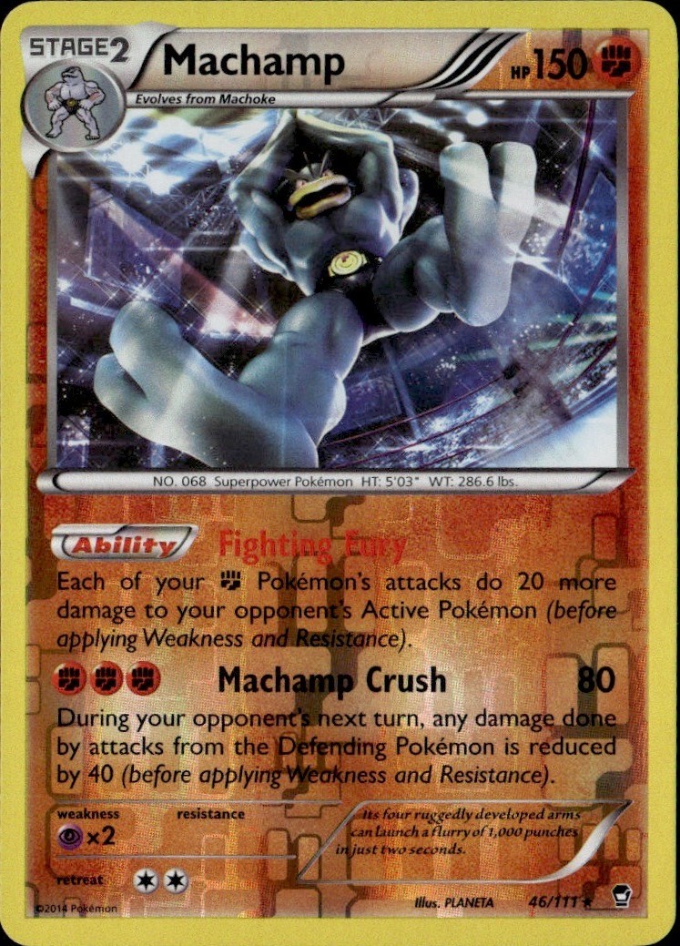 Machamp Reverse Holo Holo Rare FFI XY - Furious Fists 46/111 LP