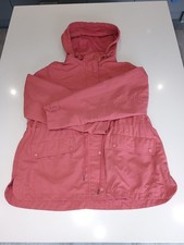 M&S Hooded Jacket Shower Resistant Stormwear Cranberry Red Walkins Women's UK 16