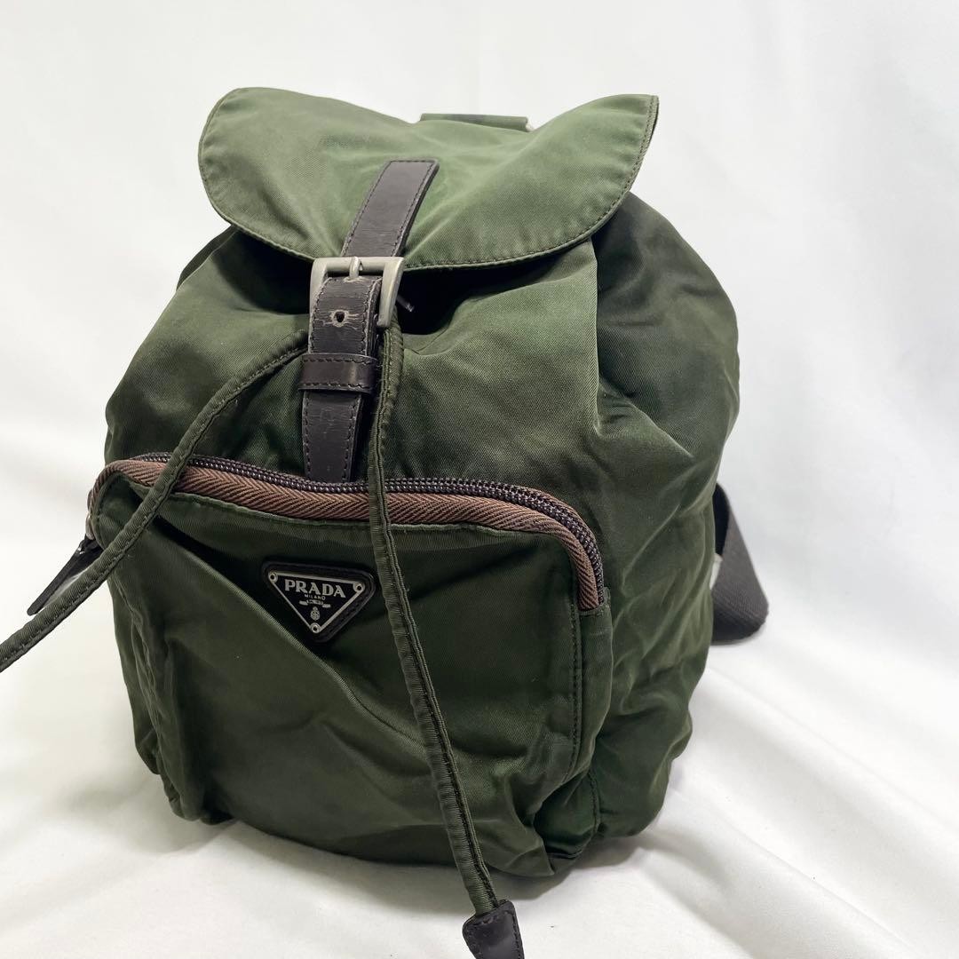 Prada Backpack Triangle Logo Hardware Tessuto Nyl… - image 1