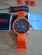 Superdry Mens scuba wristwatch Orange