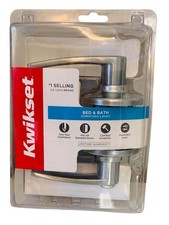 Kwikset Delta Lever Bed Bath 93001-879 Satin Chrome Door Handle