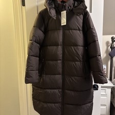 ATHLETA Stratus Puffer Parka Medium  Truffle Coat 768230 NEW