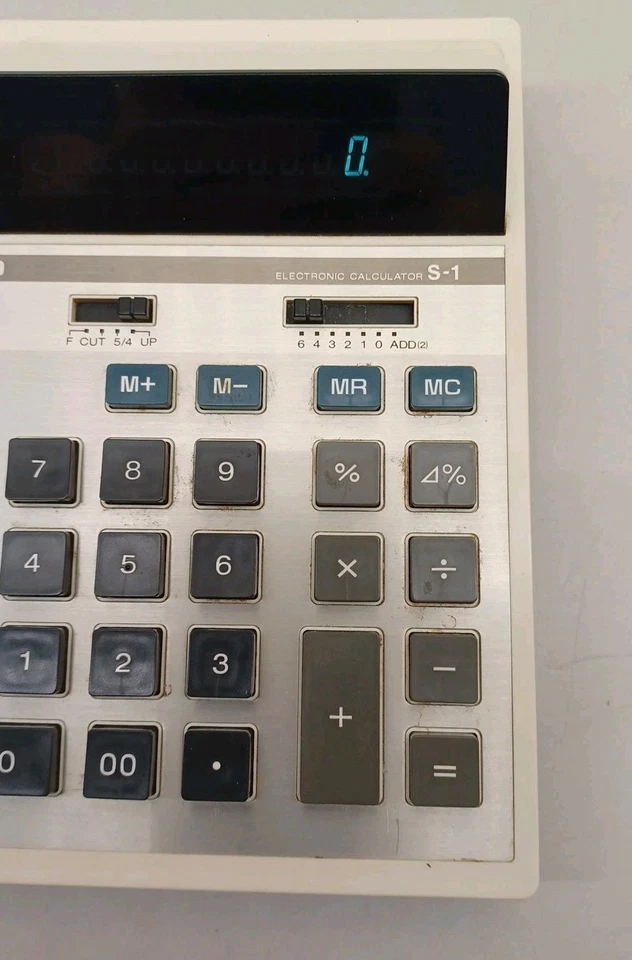 Vintage Casio S-1 Desktop Electronic Calculator Made in Japan  - Image 3 of 4