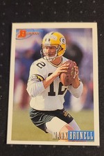 1993 Bowman - Mark Brunell #166 (RC) Rookie Card, Green Bay Packers. rookie card picture