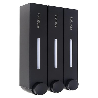Shampoo Conditioner Dispenser, 3 Chamber 3x420ml Shower Soap Dispenser Shower...