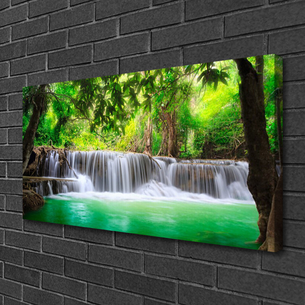Tableau impression 100x50 grand format paysage lac forêt