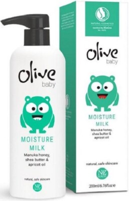Olive Baby Moisture Milk 200ml - with Manuka Honey, Shea Butter & Apricot Oil