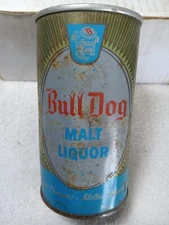 Bull Dog malt liquor  bone  pull tab top beer can SS 1970'S  EMPTY