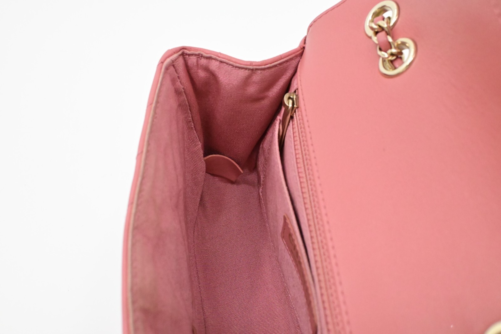 Authentic CHANEL Small Statement Flap in Pink Lea… - image 8