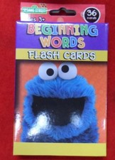 SESAME STREET 'BEGINNING WORDS' FLASH CARDS EDUCATIONAL KIDS GAME - FREE POST