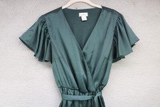 Robe De Soirée Nicole Miller New York Vert Kelly - Taille 8, Mousseline Sans Bretelles, Neuve Avec étiquettes