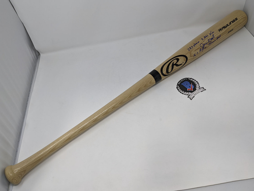 Jim Kaat firmato Rawlings Tan Bat Stat Insc 16x GG 283 vince 2461 Ks HOF COA 756 - Foto 3 di 3