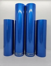 Fork Skins Decals Covers Blue Carbon Fiber Graphics Yamaha YZ 80 85 125 250 X