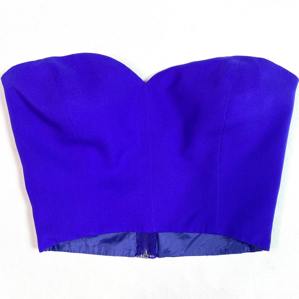 De Colección Años 90 Gianfranco Ferre Prince Púrpura Seda Cremallera Sweetheart Bustier Corsé 42 S Foto 4 de 4