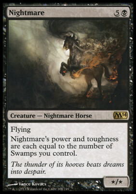 MTG Magic the Gathering Nightmare (108/262) Magic 2014 LP