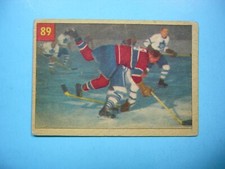 1954/55 PARKHURST NHL HOCKEY CARD #89 FLOYD CURRY JIM MORRISON IA GD/VG PARKIE