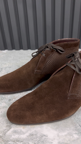 Louis Vuitton stivaletti chukka marrone scamosciato damier 6 LV o 7 US o 40 EUR * - Video 1 di 1
