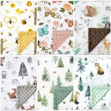 Soft Fleece Baby Blanket Throw Pram Crib Moses Basket Boy Girl Unisex 0+ Month