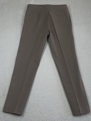EILEEN FISHER Pants Size M Brown Organic Cotton Straight Leg Stretch Coastal EXC - Picture 2 of 7