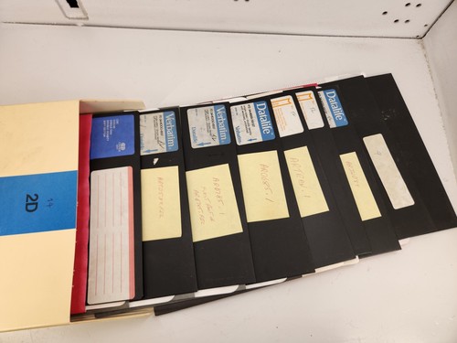 24LOT 8 Inch 8" Floppy Disk Diskettes Vintage 80s Computer Software/Files TDK - Afbeelding 2 van 8