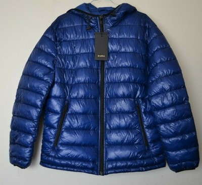 zara blue puffer jacket