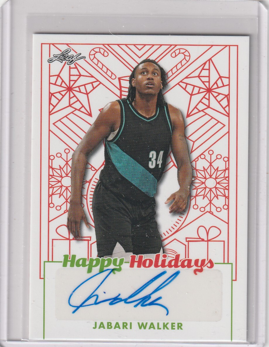 2023 LEAF HOLIDAY JABARI WALKER "HAPPY HOLIDAYS" AUTOGRAPH
