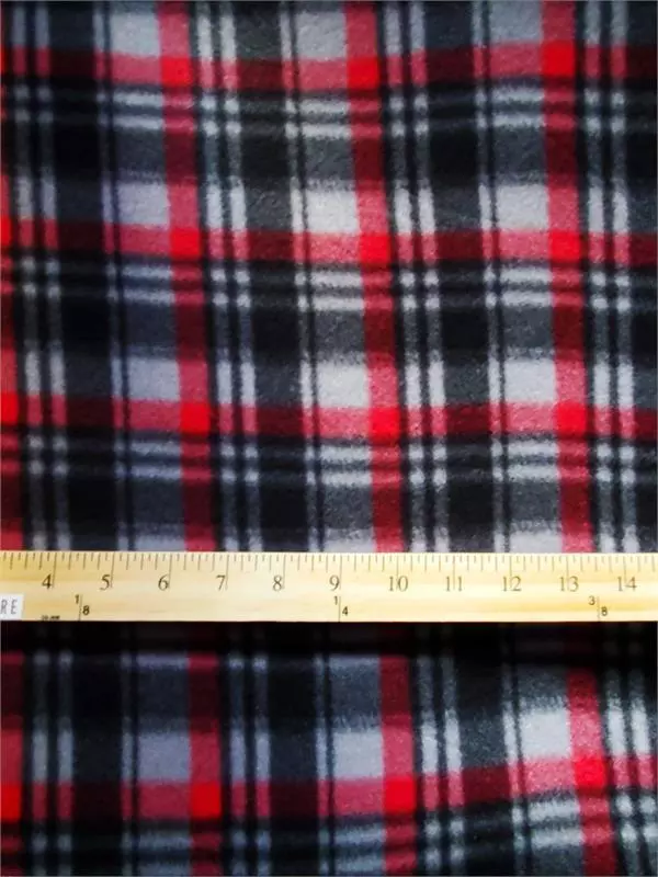 Checkered fleece fabric sales