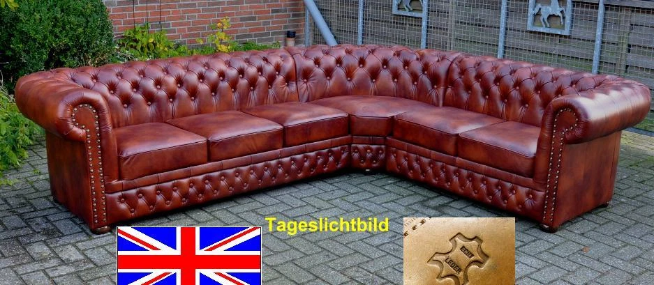 Ecksofa  Garnitur Chesterfield Original Roschester® 2 x  Federkern  Modell. 2023 - Bild 4 von 4