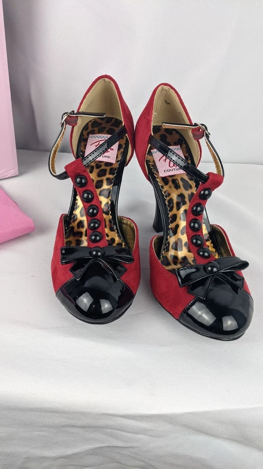 Лодочки PIN UP COUTURE SMITTEN-10 Rot Wildleder Rockabilly Lolita Abend Tabledance - Изображение 4 из 4