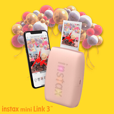 Fujifilm Instax Mini Link 3 Compact Smartphone Printer Rose Pink
