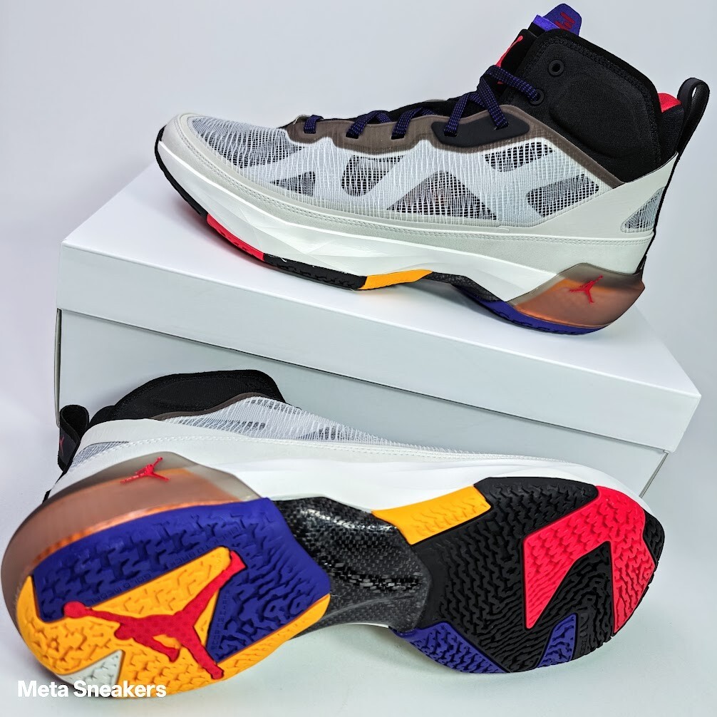 Air Jordan 37 US 13 Mens White Black Purple Nike Basketball Retro DD6958 060 New thumbnail 7