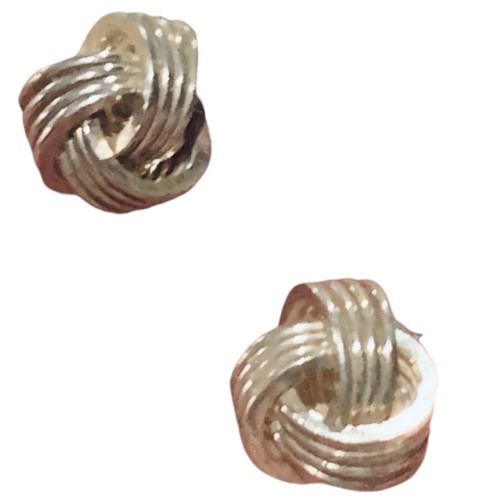 Sterling Silver Knot Stud Earrings