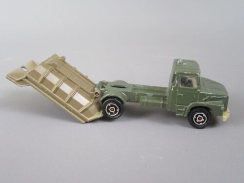 B582 Vintage 1976 Majorette 205 France Scania LS 140 Dump Truck Green 1:100 - Picture 4 of 12