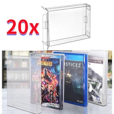 20x Box Protectors Clear Cases For PS3 PS4 Video Games Custom Playstation 3/4 US