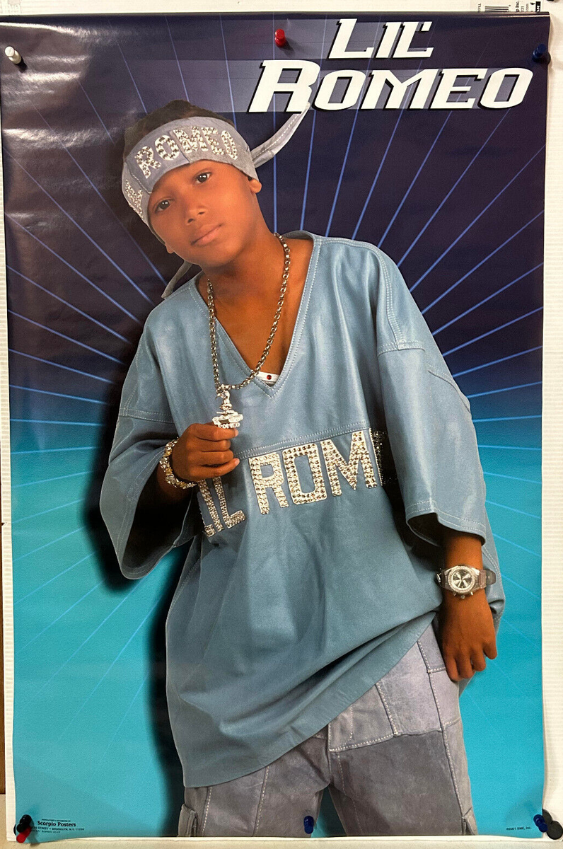 ROLLED VINTAGE 2001 LIL ROMEO RAPPER HIP HOP BLUE 22X34 POSTER