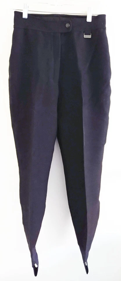 PANTALONES ESTRIBO PASSPORT MISSES TALLA 12 NEGROS TELA PESADA CASUAL TRABAJO DEPORTE Foto 2 de 4