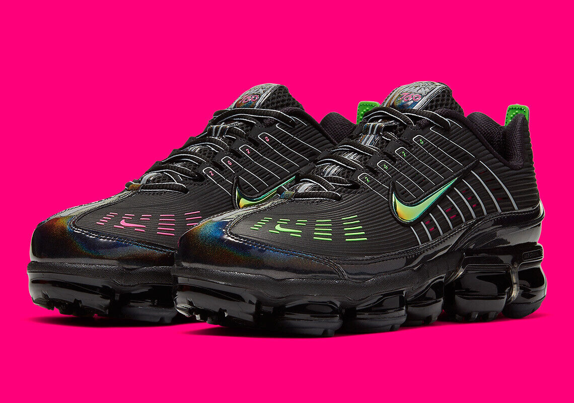 vapormax black green pink