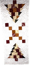 Tis the Season Quilted Table Runner Pine Trees With Snowflacks Background